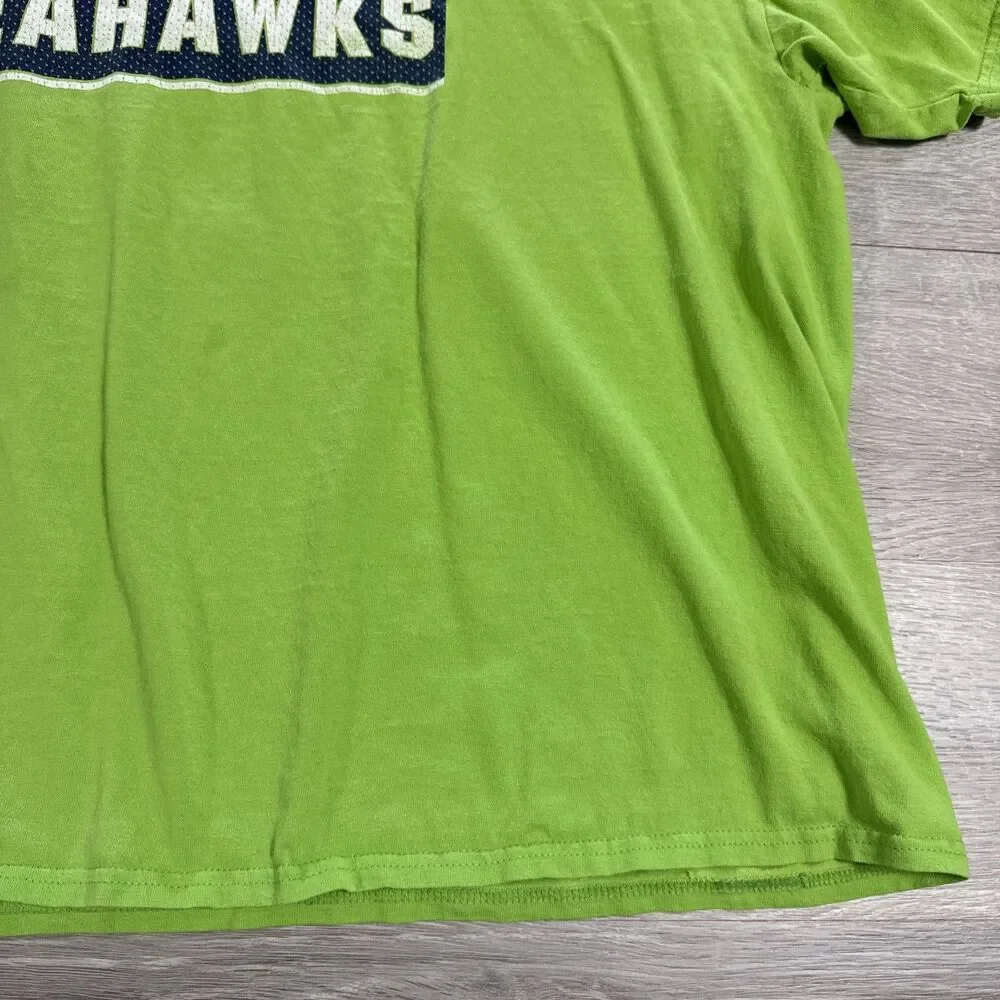 Seattle Seahawks Football Shirt Majestic Men's Green Tee 2XL